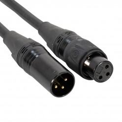 DMX 3pin IP65 0,5m STR Accu Cable